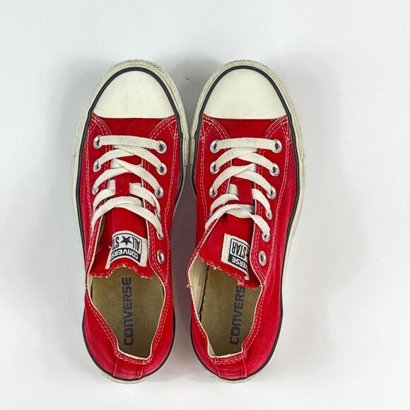 Converse Chuck Taylor All Star Shoes Womens 7 Mens 5 Red Low Top Sneakers Street - Picture 7 of 10